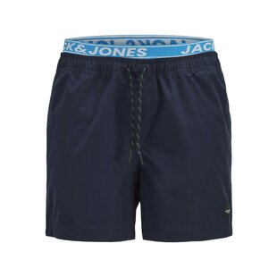 Jack & Jones Men's Plus Size Swim Short JPSTMAUI JJSWIM Double Waistband Blue