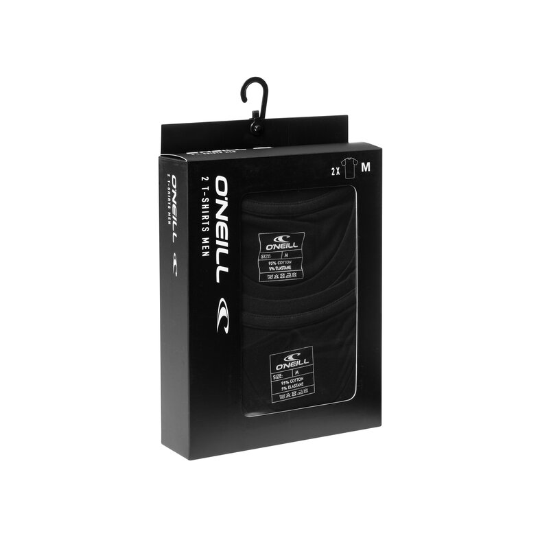 O'Neill O'Neill Heren Ondershirt Katoen T-shirt Ronde Hals 2-Pack Zwart