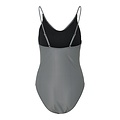 PIECES Pieces Ladies Swimsuit PCBAOMI Round Neckline Black/White Striped