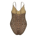 PIECES Pieces Ladies Swimsuit PCBAOMI Round Neckline Panther Print