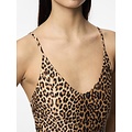 PIECES Pieces Ladies Swimsuit PCBAOMI Round Neckline Panther Print