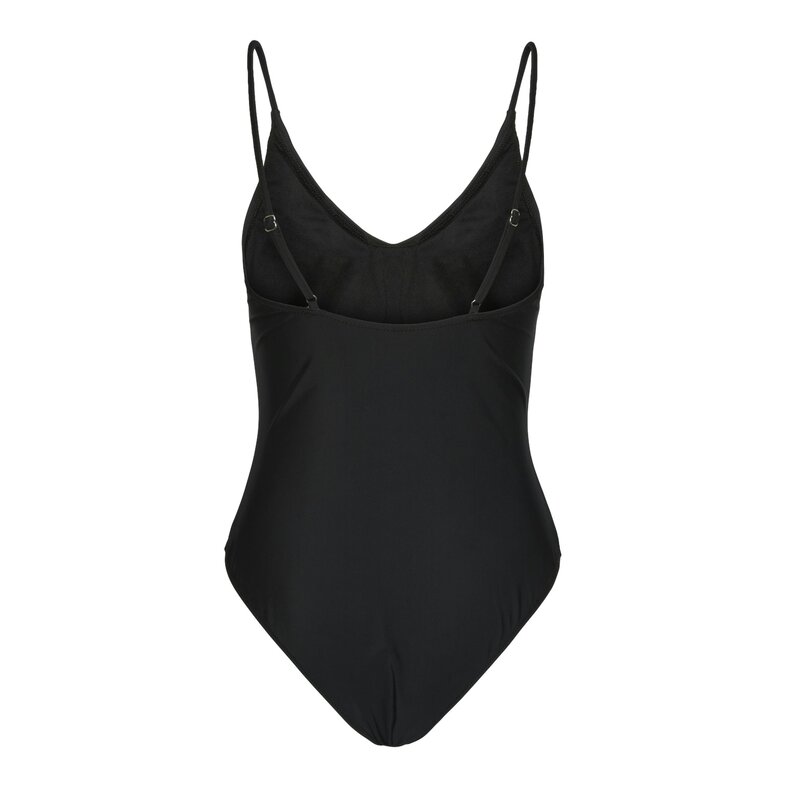 PIECES Pieces Dames Badpak PCBAOMI Ronde Hals Effen Zwart