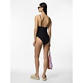 PIECES Pieces Ladies Swimsuit PCBAOMI Round Neckline Plain Black