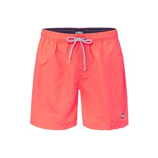 Happy Shorts Men's Swim Short Plain Neon Red
