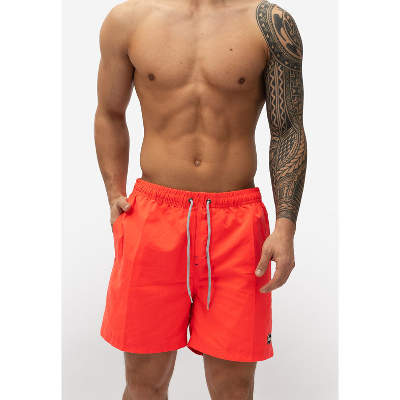 Happy Shorts Happy Shorts Heren Zwemshort Effen Neon Rood