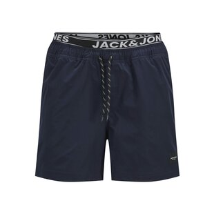 Jack & Jones Heren Zwemshort JPSTMAUI JJSWIM Double Waistband Donkerblauw