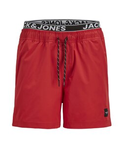 Jack & Jones Heren Zwemshort JPSTMAUI JJSWIM Double Waistband Rood