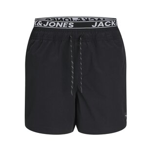 Jack & Jones Men's Swim Short JPSTMAUI JJSWIM Double Waistband Black