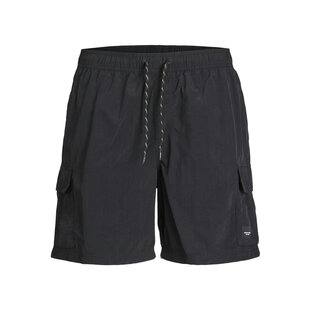 Jack & Jones Men's Swim Short JPSTNAXOS CARGO Solid Black