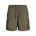 Jack & Jones Jack & Jones Heren Zwemshort JPSTNAXOS CARGO Effen Donkerbruin