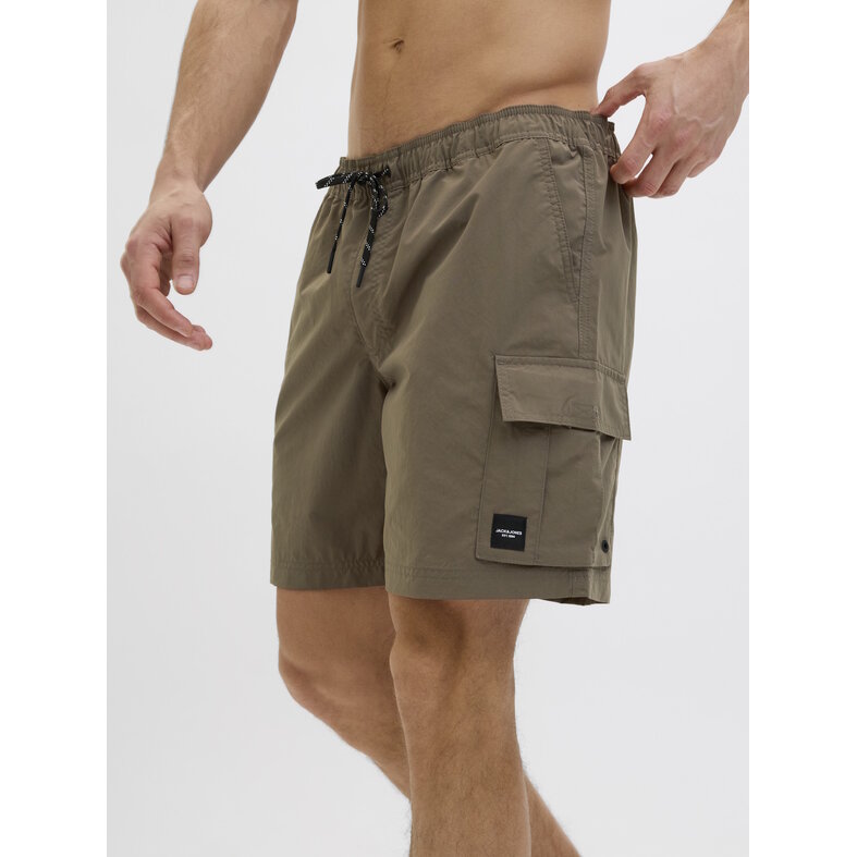 Jack & Jones Jack & Jones Heren Zwemshort JPSTNAXOS CARGO Effen Donkerbruin