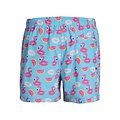 Jack & Jones Jack & Jones Men's Swim Short JPSTMAUI Flamingo Pool Party Light Blue/Pink