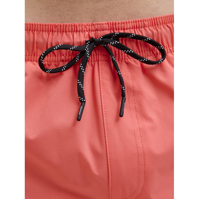 Jack & Jones Jack & Jones Heren Zwemshort JPSTMAUI Double Logo Effen Hot Coral