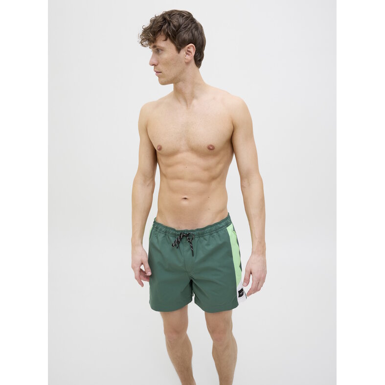 Jack & Jones Jack & Jones Heren Zwemshort JPSTMAUI Blocked Zip Groen