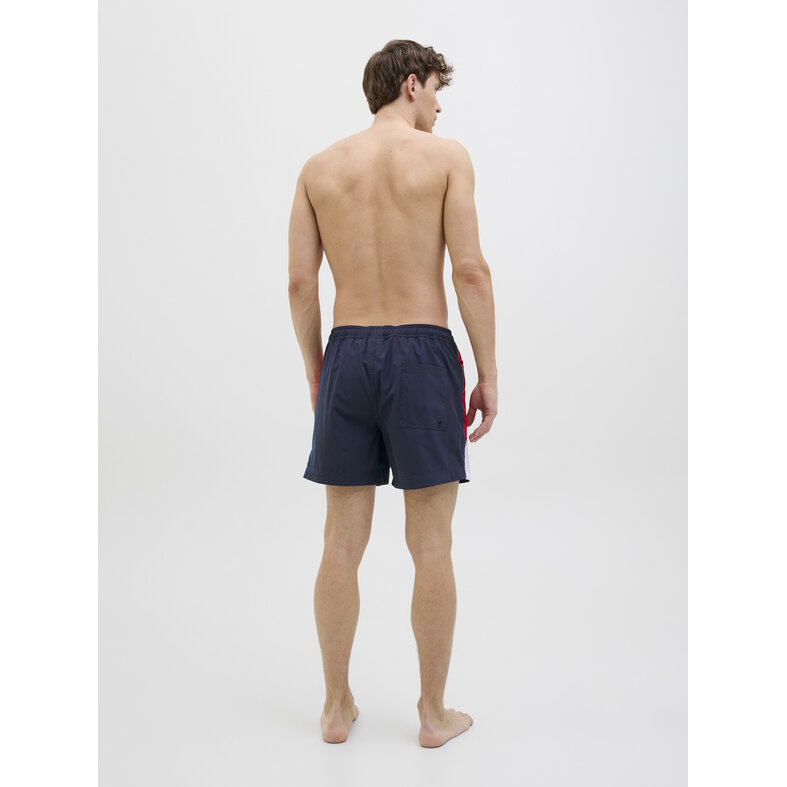 Jack & Jones Jack & Jones Heren Zwemshort JPSTMAUI Blocked Zip Donkerblauw