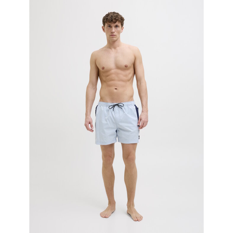 Jack & Jones Jack & Jones Men's Swim Short JPSTMAUI Blocked Zip Ice Blue