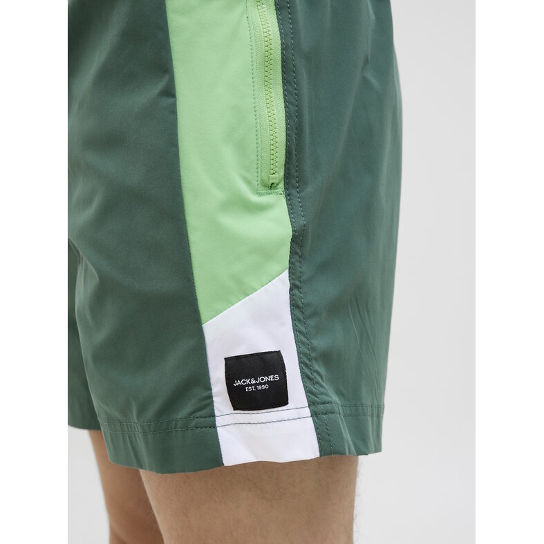 Jack & Jones Jack & Jones Men's Swim Short JPSTMAUI Blocked Zip Green
