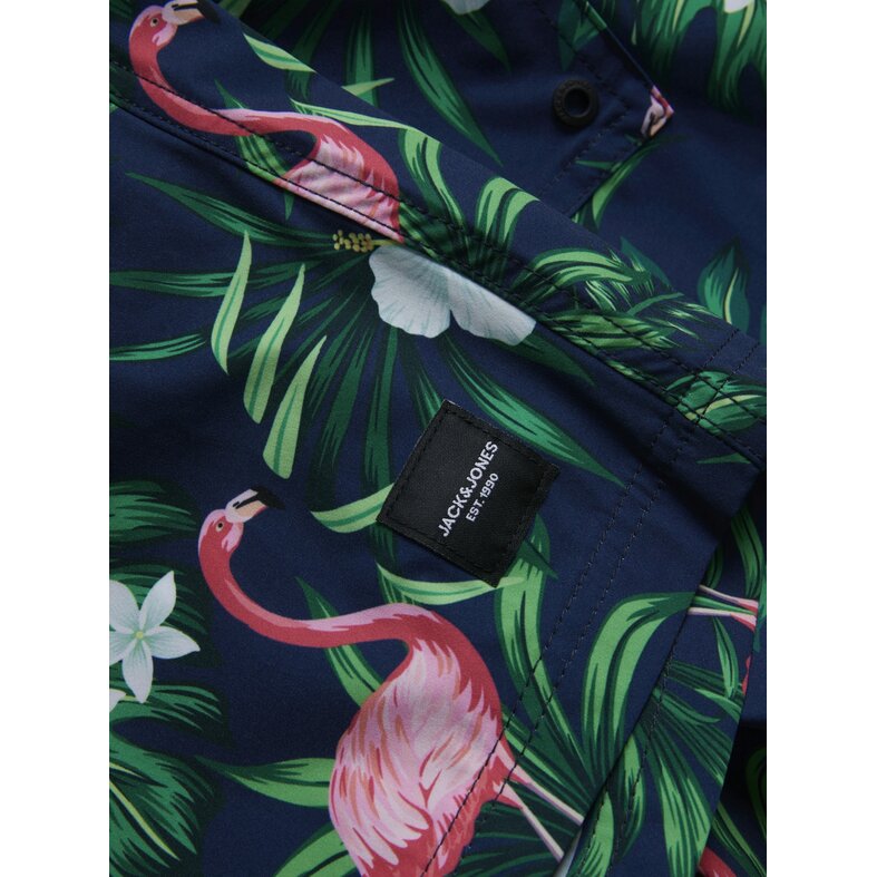 Jack & Jones Jack & Jones Heren Zwemshort JPSTMAUI Flamingo Print Blauw