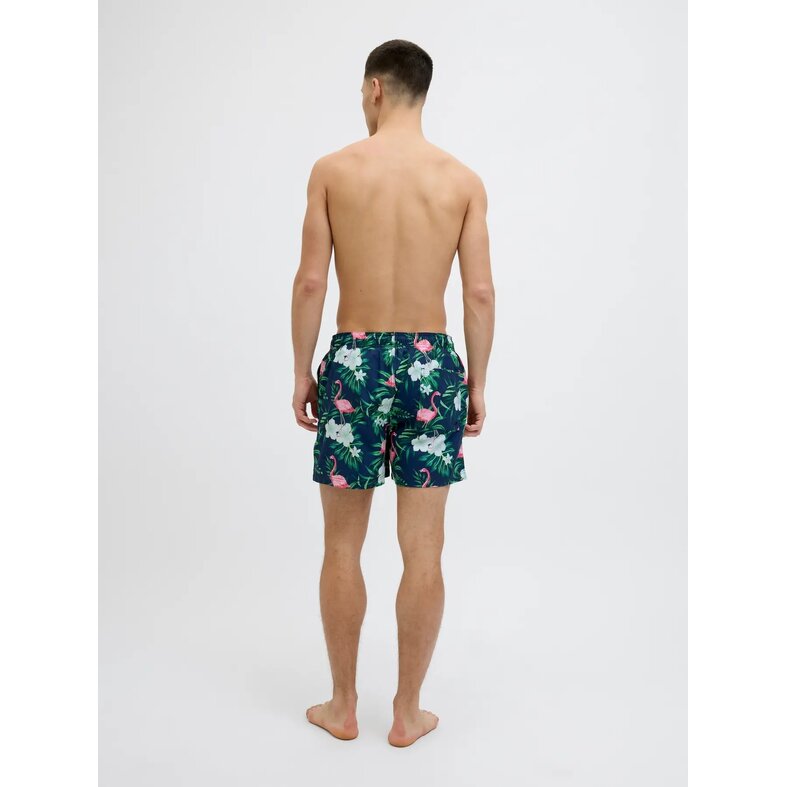 Jack & Jones Jack & Jones Heren Zwemshort JPSTMAUI Flamingo Print Blauw