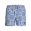 Jack & Jones Jack & Jones Men's Swim Short JPSTMAUI MATURE Azulejo Print White/Blue