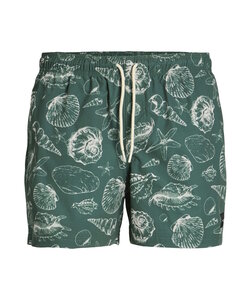 Jack & Jones Men's Swim Short JPSTMAUI MATURE Shell Print Green