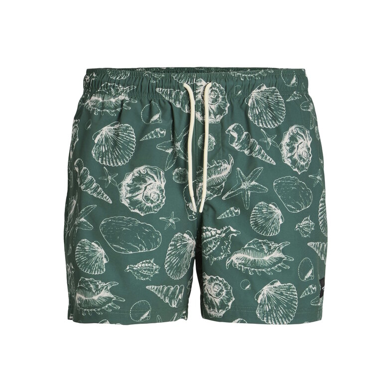 Jack & Jones Jack & Jones Heren Zwemshort JPSTMAUI MATURE Schelpen Print Groen