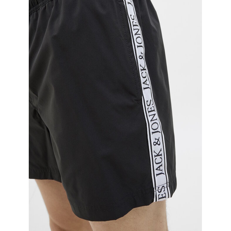Jack & Jones Jack & Jones Men's Swim Short JPSTMAUI LOGO TAPE Black