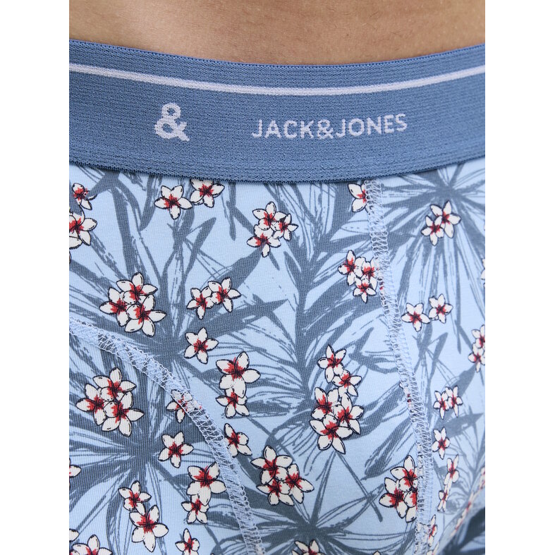 Jack & Jones Jack & Jones Heren Boxershorts Trunks JACZACH 3-Pack Gebloemde Print/Effen
