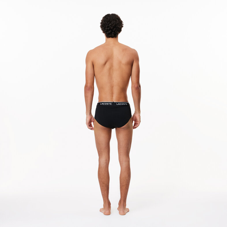 Lacoste Lacoste Heren Slips Casual Briefs 3-Pack Zwart/Wit/Grijs