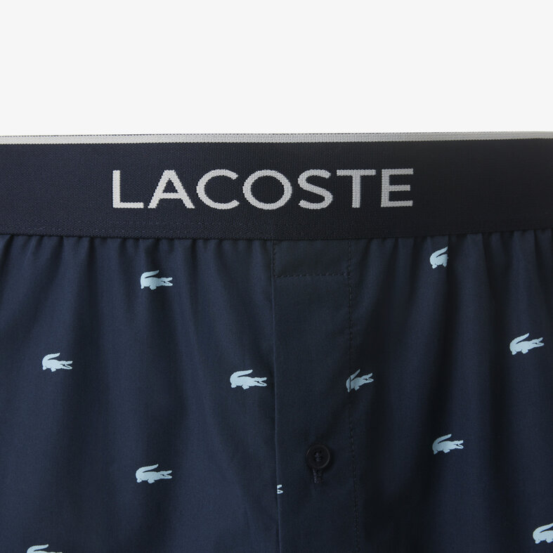 Lacoste Lacoste Men's Wide Boxer Shorts Cotton 3-Pack Light Blue/Dark Blue