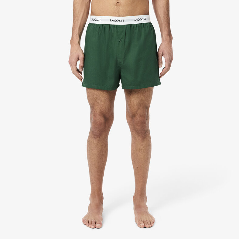 Lacoste Lacoste Men's Wide Boxer Shorts Cotton 3-Pack Blue/White/Green