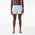 Lacoste Lacoste Heren Wijde Boxershorts Katoen 3-Pack Lichtblauw/Donkerblauw