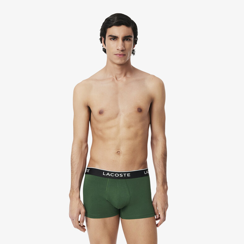 Lacoste Lacoste Men's Boxershorts Classic Trunks Green/Yellow/Gray 3-Pack