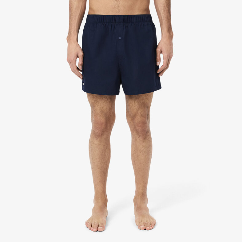 Lacoste Lacoste Heren Wijde Boxershorts Katoen 3-Pack Blauw/Donkerblauw