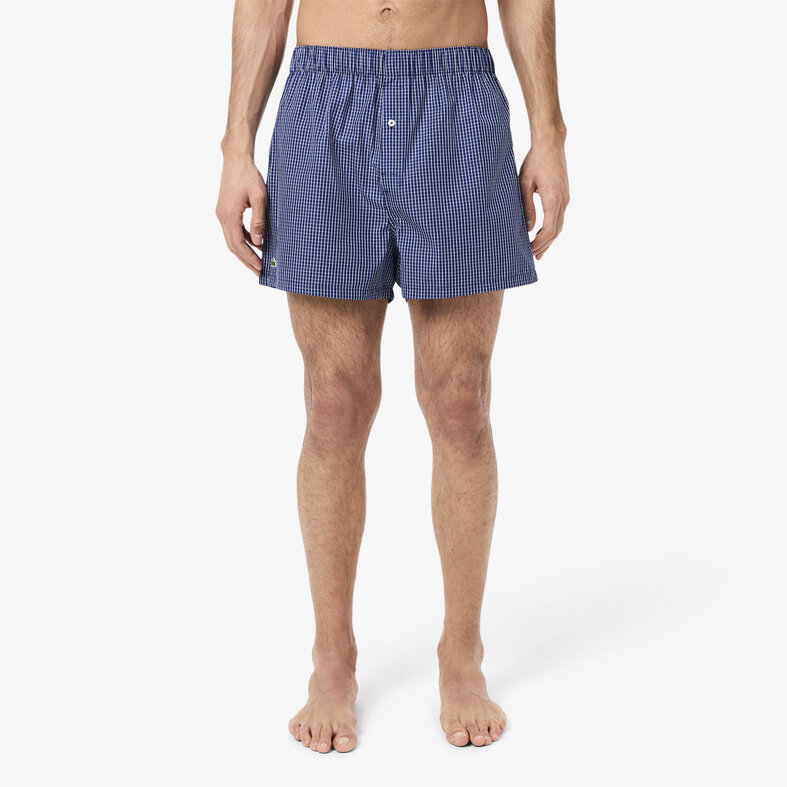 Lacoste Lacoste Men's Wide Boxer Shorts Cotton 3-Pack Blue/Dark Blue