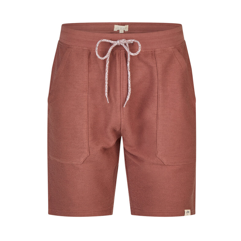 Phil & Co Phil & Co Heren Korte Pyjama Lounge Set Shortama Wit/Rood