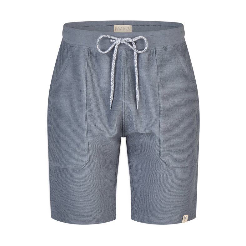 Phil & Co Phil & Co Heren Korte Pyjama Lounge Set Shortama Donkerblauw