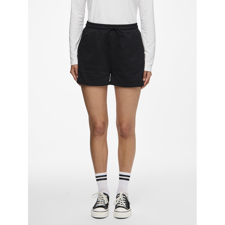 PIECES Pieces Dames Loose Shorts PCCHILLI Sweat Pants Effen Zwart