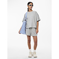 PIECES Pieces Ladies T-shirt PCCHILLI Sweatshirt Round Neck Plain Gray