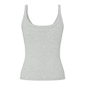 PIECES Pieces Ladies Shirt PCMAY Top With Straps Plain Gray