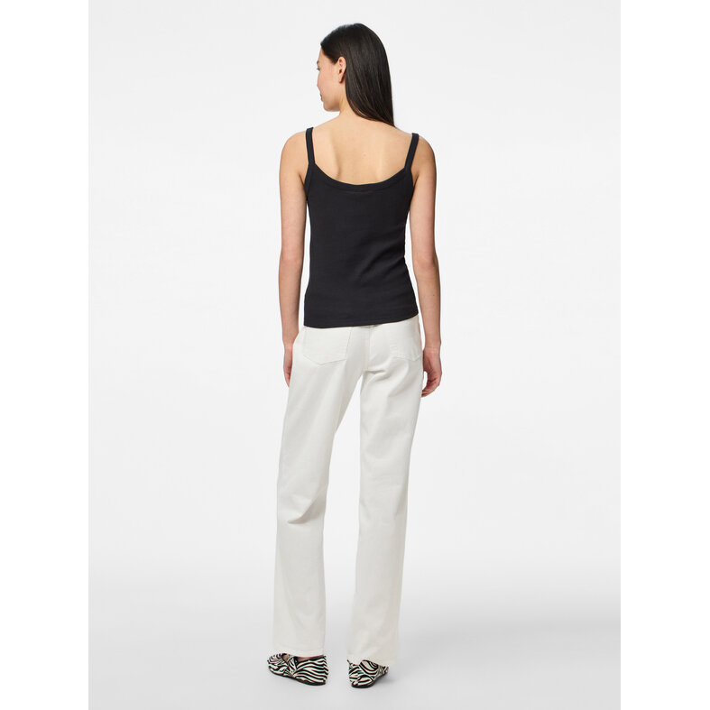 PIECES Pieces Dames Hemd PCMAY Top Met Bandjes Effen Zwart