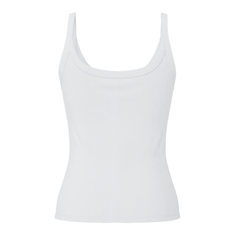 PIECES Pieces Dames Hemd PCMAY Top Met Bandjes Effen Wit