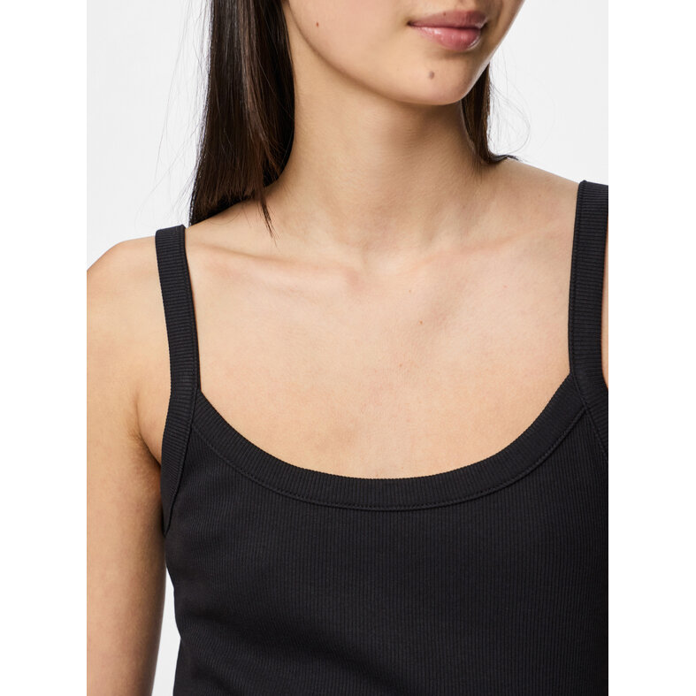 PIECES Pieces Ladies Shirt PCMAY Top With Straps Plain Black