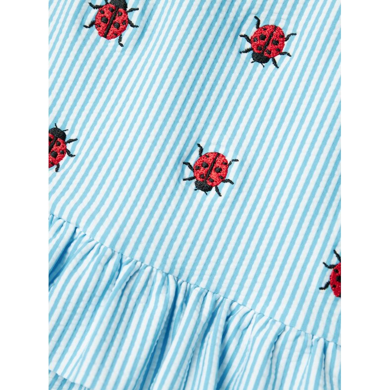 Name It Name It Meisjes Badpak NMFZAMMER Gestreept Lieveheersbeestjes Print Lichtblauw