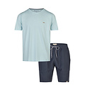Phil & Co Phil & Co Men's Short Pajamas Lounge Set Shortama Light Blue/Dark Blue