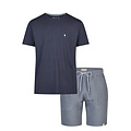 Phil & Co Phil & Co Men's Short Pyjamas Lounge Set Shortama Dark Blue