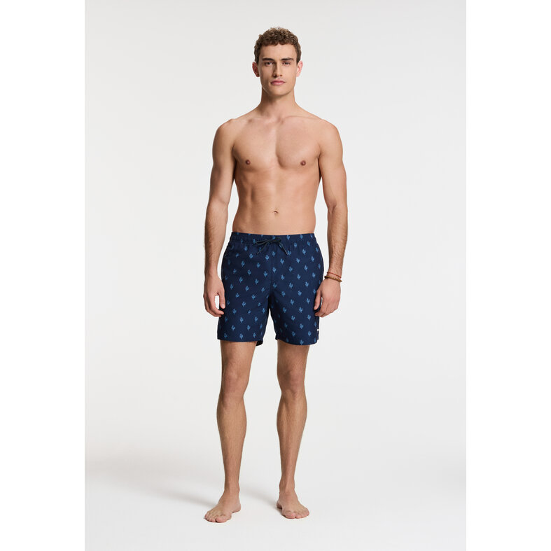 Shiwi Shiwi Heren Zwemshort MIKE 7" Koraalprint Donkerblauw