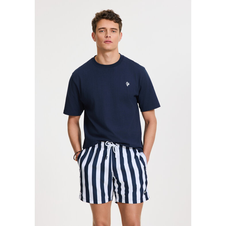 Shiwi Shiwi Heren Zwemshort Broad Stripe Donkerblauw/Wit