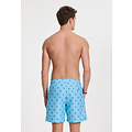 Shiwi Shiwi Men's Swim Short MIKE 7" Coral Print Light Blue