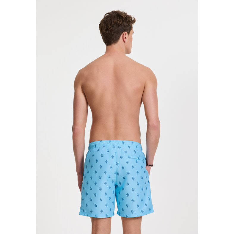 Shiwi Shiwi Heren Zwemshort MIKE 7" Koraalprint Lichtblauw